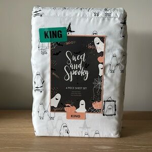 King Halloween Sweet and Spooky Ghost Sheet Set